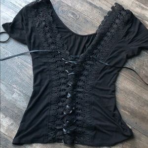 BKE Laced/Tie Backed Shirt